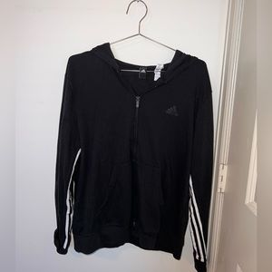Adidas zip up black hoodie